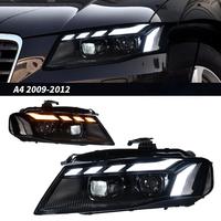 Pour Audi A4 B8 2004-2008, ensemble de phares de style RS, LED DRL, clignotants séquentiels, lentille de projecteur, phare 12V 60W 6500 lm