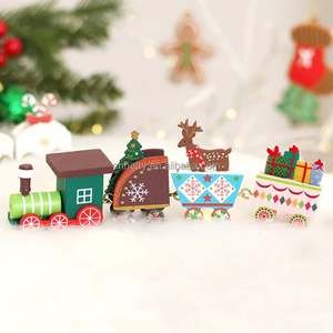 Hot Sale Detachable Wooden <b>Train</b> Christmas <b>Tree</b> Decorations Handcrafted Wooden Handicrafts Factory Wholesale - Product Image 6