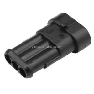 Terminaller ile 282087-1 282105-1 <span class=keywords><strong>3</strong></span>-Pin otomotiv konektörü mühürlü su geçirmez fiş - Product Image 3