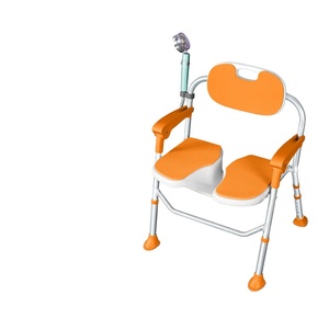 Chaise de toilette réglable en plastique pour personnes âgées et handicapées, pour la douche et le bain - Équipement de sécurité pour la salle de bain - Product Image 2