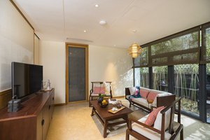 Ensemble de lit de chambre d'hôtel moderne en bois de luxe Alila Angi Resort avec design à panneaux pour appartement et <span class=keywords><strong>salon</strong></span> - Product Image 5