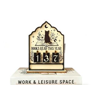 Enregistreur de lecture de livres vintage, cadeau pour les amateurs de livres, artisanat en bois, ornement amusant pour bibliothè<span class=keywords><strong>que</strong></span>, objet décoratif - Product Image 5