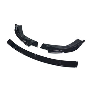 ลิ้นหน้ารถ BMW E60 แบบ 3 ชิ้น สีดำ ทำจาก ABS สำหรับปี 2004-2007 ซีรีส์ 5 สไตล์ M5 - Product Image 4