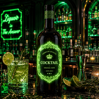 Étiquette de bouteille LED haute luminosité personnalisée pour la campagne de boissons Longstargift, reconnaissance de la marque
