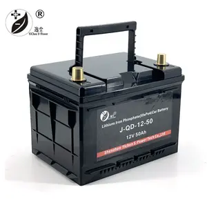 Lithium Sắt Phosphate Auto Battery 12V 50Ah CCA750 Xe Motorhomes LiFePO4 Stop-Start ESS Sử Dụng Kép LFP Pin