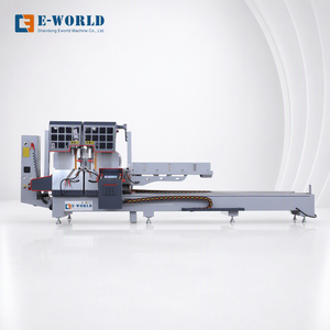 เครื่องเลื่อยองศาสองหัวตัดสแตนเลสสตีลความแม่นยำ E-WORLD 45 90องศาความแม่นยำสูงมอเตอร์ควบคุม PLC 4400W 380V - Product Image 1