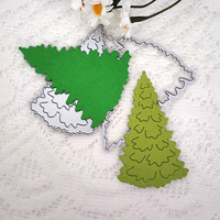 AAGU 2 pièces/ensemble, matrices de découpe en métal pour sapin de Noël, modèles pour scrapbooking, fabrication de cartes, découpe de formes en métal