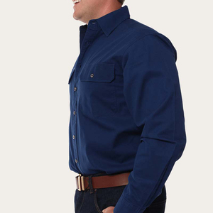 Snap Nút Nút xuống cá nhân cao VIS flannel trang phục trang phục tùy chỉnh Snap Ngọc Trai Retro tây áo sơ mi - Product Image 2