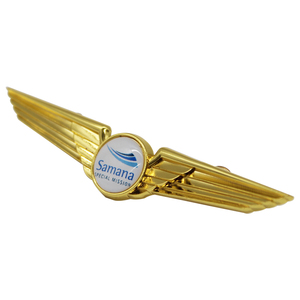 Spilla in metallo con Logo personalizzato di nuovo Design personalizzato 3D Design personalizzato con ali Souvenir in metallo con perno distintivo - Product Image 3