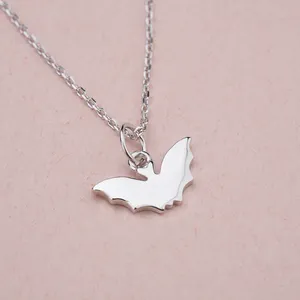 fashion pendant import silver jewelry 925 Sterling Silver bat shape pendant necklace