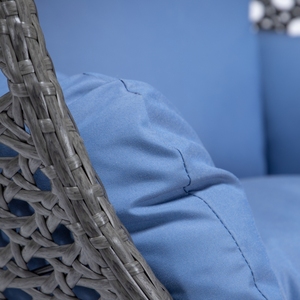 Chaise d'oscillation de Patio <span class=keywords><strong>en</strong></span> <span class=keywords><strong>osier</strong></span> de loisirs de chaise d'<span class=keywords><strong>oeuf</strong></span> de rotin accrochant extérieur - Product Image 4