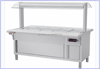 Restaurant aliments vapeur Table commerciale gaz Buffet affichage des aliments chauffe-plat Table de serveur chauffage électrique des aliments Bain maier usine