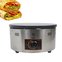 Machine de crêpière à gaz antiadhésive à tête unique à température réglable automatique commerciale
