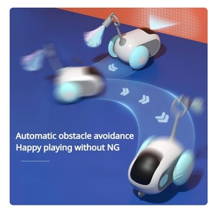 Hot <strong>Selling</strong> Pet Supplies Intelligent Self Boredom Smart Interactive Remote Control Electric Sports Car <strong>Cat</strong> <strong>Toy</strong> With Feathers - Product Image 3