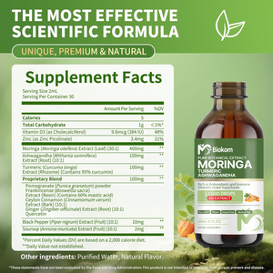 Complément liquide de <span class=keywords><strong>Moringa</strong></span> OEM ODM avec Ashwagandha, Curcuma, Ceylan, Quercétine, Corossol pour les antioxydants et la santé de la peau - Product Image 3