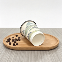 Gobelets en papier jetables écologiques à paroi simple, imperméables, de qualité alimentaire, sans plastique, compostables, avec technologie de mousse APP, pour bar