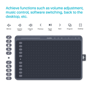 Tablette graphique Huion <span class=keywords><strong>HS611</strong></span> avec 8 touches multimédias, lecture de musique, stylet sans batterie, tablette de dessin, tablette numérique - Product Image 5