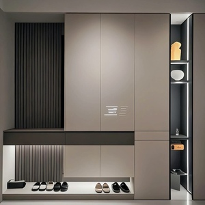 Scarpiera Moderna in Legno per Ingresso, Grande Capacità, Armadio Portascarpe Antipolvere per 12-13 Paia, Mobile Autoportante per Casa - Product Image 1