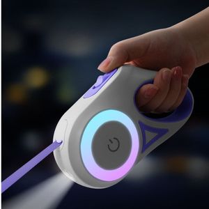 Laisse pour <span class=keywords><strong>chien</strong></span> en plastique et nylon avec rubans lumineux LED, accessoire de sécurité ultime pour les laisses rétractables - Product Image 6