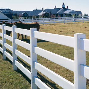 <span class=keywords><strong>Kit</strong></span> de clôture pour chevaux et ranchs <span class=keywords><strong>en</strong></span> <span class=keywords><strong>PVC</strong></span> <span class=keywords><strong>blanc</strong></span> à 4 rails, clôture pour chevaux et étriers, clôture virtuelle pour élevages de bétail - Product Image 6