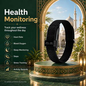 สายรัดข้อมือสำหรับสวดมนต์อิสลามพร้อมตัวระบุทิศกิบลัต กันน้ำระดับ IP67 เชื่อมต่อบลูทูธสำหรับการสวดมนต์ประจำวันในมัสยิด - Product Image 5