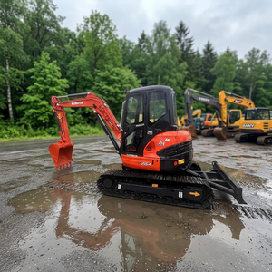 รถขุดขนาดเล็ก Kubota U-55 มือสอง พร้อมรางยางและหัวหนีบไฮดรอลิก รถขุดขนาดเล็ก Kubota รุ่น U15 U20 U-35 U55 KX155 - Product Image 1