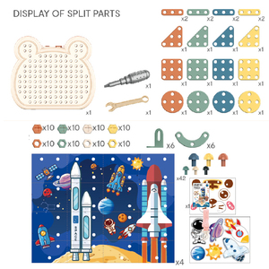 Trẻ Em Hộp Công Cụ Trò Chơi Công Cụ Đồ Chơi Cho Bé Trai Montessori Vít Câu Đố Kid Giả Vờ Chơi Đồ Chơi Trẻ Em Đồ Chơi Xây Dựng Khối Quà Tặng - Product Image 5