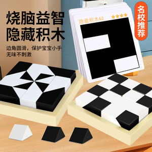 Blocchi di Costruzione Nascosti Educativi per Bambini 2024, Gioco di Logica in Legno Fai-da-Te per l'Allenamento Precoce, Puzzle Zhejiang per Ragazzi - Product Image 4