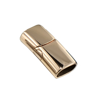 Fermoir de bracelet en acier inoxydable de 6 mm, à moletage, pour cordon en cuir, avec logo personnalisé, accessoires de bijouterie