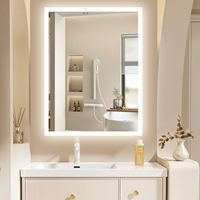 Stock US Vente en gros Livraison directe Miroir de salle de bain intelligent sans cadre rectangulaire