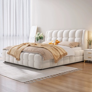 Letto Matrimoniale Popolare in Tessuto Moderno e Semplice da 1.8m Struttura Letto Queen e King Size per Camera da Letto Padronale di Lusso Leggero per Camera Nuziale - Product Image 2