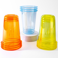Vasos de Plástico Desechables Personalizados de Colores para Té Boba, Ideales para Servicios de Catering, Fiestas, Eventos Importantes, etc.