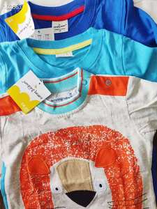 เสื้อยืดฤดูร้อนสุดเทรนดี้สำหรับเด็กผู้ชาย ผ้าฝ้าย เสื้อผ้าสต็อกเกินออเดอร์ แบรนด์ดัง ลดล้างสต็อก - Product Image 4