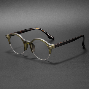 Gafas Retro HBK al por Mayor - Semimontura con <span class=keywords><strong>Filtro</strong></span> de <span class=keywords><strong>Luz</strong></span> <span class=keywords><strong>Azul</strong></span> - Estilo Exclusivo OEM Ligero para Lectura, Aptas para Lentes Graduadas - Product Image 1