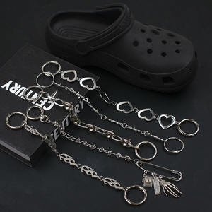 Juego de abalorios de cadena de zapatos de estilo gótico, accesorios de hebilla de Metal para <span class=keywords><strong>zapatillas</strong></span>, botas, decoración DIY, joyería de zapatos Punk Rock - Product Image 2