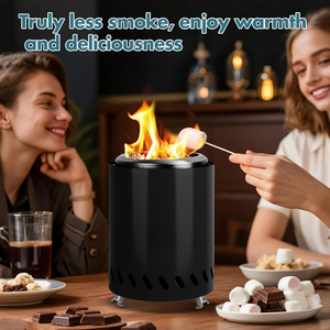 Wholesale Portable Smokeless Wood Pellet-Fueled Wood Burning Tabletop <b>Fire</b> Pit Stainless Steel Powder Coated for <b>Outdoor</b> Heating - Product Image 5
