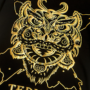 Thời Trang Sang Trọng Bronzed T-Shirt Tùy Chỉnh Lụa Màn Hình In Ấn Mạ Vàng Logo Dập Tee Áo Sơ Mi In Ấn Vàng Áo Thun Cho Nam Giới - Product Image 4