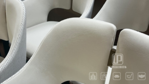 Chaise simple minimaliste nordique avec pieds en métal, chaise en cuir rembourrée de luxe pour hôtel, salle de conférence, restaurant, usage commercial - Product Image 6