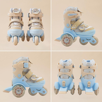 Patins à roulettes pour filles à 4 roues, personnalisables avec logo, respirants, réglables, pour l'entraînement et la location, jouet pour enfants