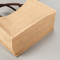 Bolso de mano de arpillera con estampado personalizado, bolsa de compras de yute reutilizable, ecológico