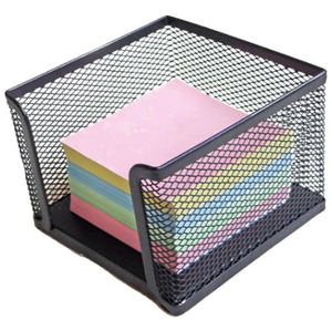 Mesh Memo Holder Iron Wire Notepad <b>Box</b> for Office and Home Desk Organizer for Notes and Paper Clips Suitable for Users - Product Image 1