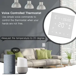 HY607 Thermostats Working With Tuya WIFI Google Home Alexa Smart Home Smart Life For Fan Coil Units