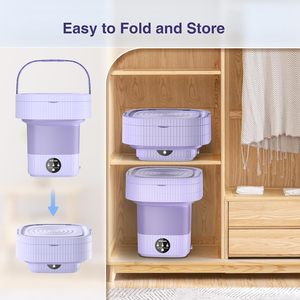 Car Use Electric Semi-Automatic Top Loading Single Tub Mini Portable Ultrasonic Underwear <b>Socks</b> Folding Bucket Washing Machine - Product Image 5