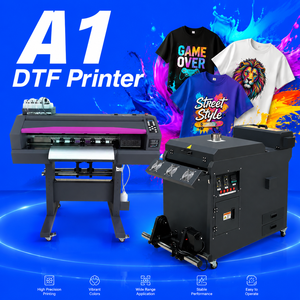 Máquina de transferencia de calor de doble cabezal Premium, todos los materiales, impresión de tinta de pigmento Digital, nueva impresora DTF de fluorescencia para ropa - Product Image 1