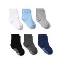 Chaussettes Jacquard Antidérapantes à Pois en Caoutchouc pour Enfants de 1 à 3 Ans, Col Rond, Collection Printemps-Été, Vente Chaude en Usine, En Stock