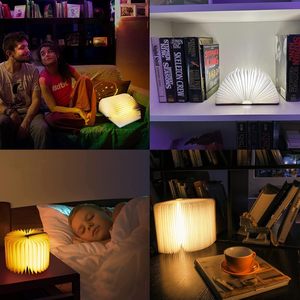 Wholesale Hot Selling Cute Gift USB Rechargeable <b>Wooden</b> Folding Book Lamp Smart Reading Led Light Home <b>Desk</b> Organ Decorate - Product Image 6