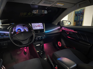 Luz Ambiental para Automóvil SJC de 64 Colores para Toyota VIOS/YARIS-L 2014-2022, Nueva Iluminación Interior LED Symphony, Accesorios de Iluminación, Barra de Luces - Product Image 4