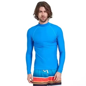 Sublimated Long Sleeve Custom Wholesale Sun Protection Clothing Compression Shirt Rashguard Rash Guard for <b>Men</b> - Product Image 4