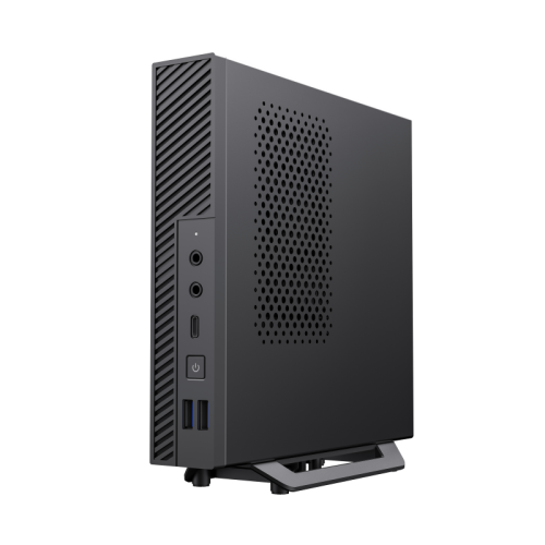 OEM N100 Ultra Thin-Mini-ITX Chassis 1L Desktop PC Case External Power Solution Support VESA Mount 35W or 65 CPU Cooler PC Stand