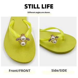 Diseñador de lujo Bling Rhinestone Zapato Decoraciones Moda Pink Diamond Charm para Lady Style Se adapta a Hole Sandalia Zueco - Product Image 2